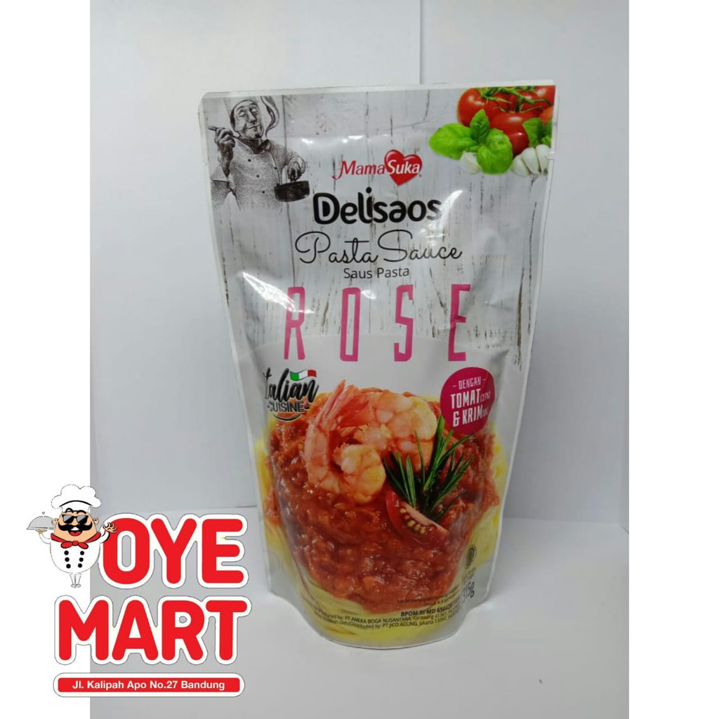 MAMASUKA DELISAOS SAUS PASTA ROSE 315GR SAUS PASTA HARGA PROMO