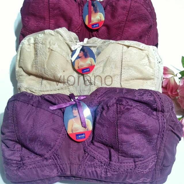 Bra Wanita Quini Sister Tanpa Kawat Tanpa Busa 36-44 Bh Cewek Cup Besar Adem