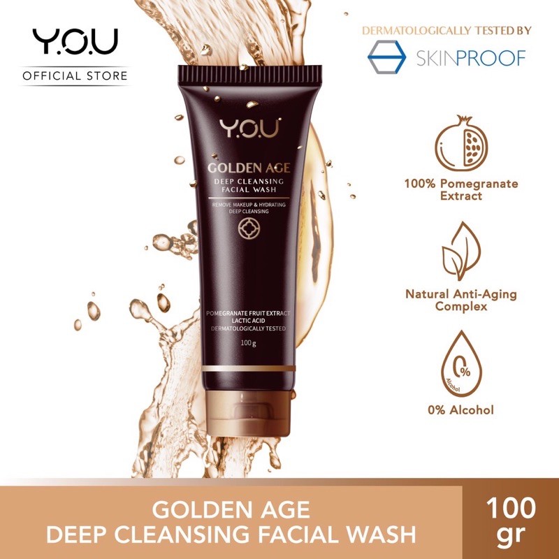 Official Distributor YOU Golden Age Deep Cleansing Facial Wash Sabun Cuci Muka YOU Sabun Muka YOU
