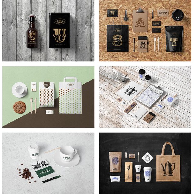 Coffee Branding Stationery Mockup - Photoshop