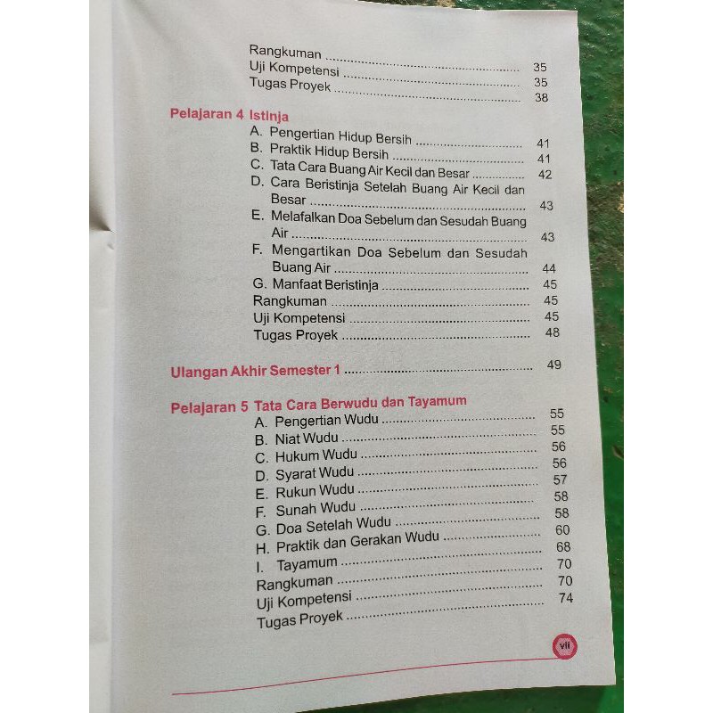 ORI buku teks siswa FIKIH k13 kelas 1 edisi revisi terbaru penerbit CV bina pustaka