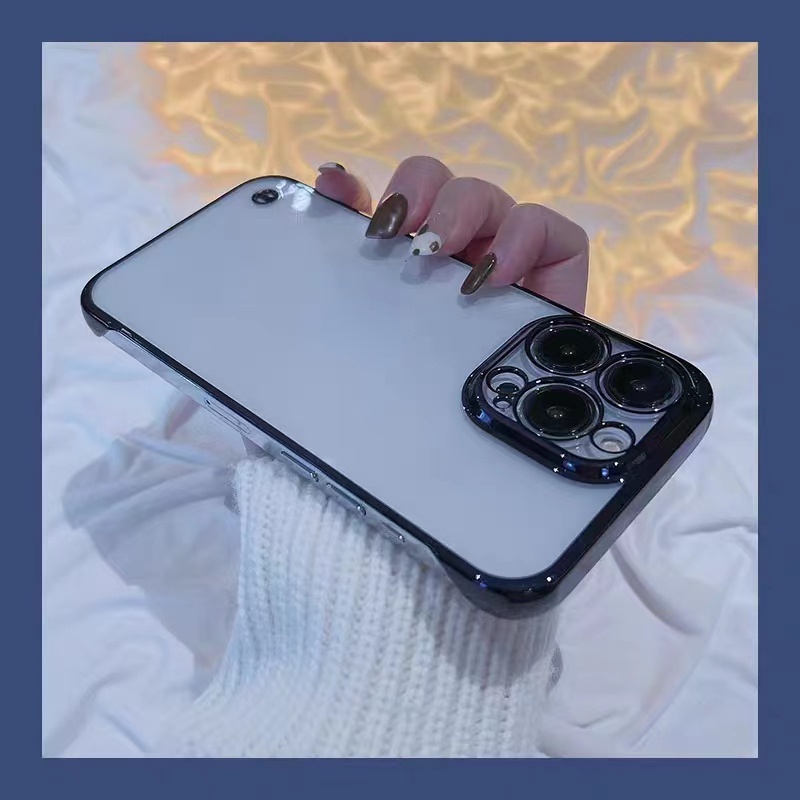 (Rimless) Soft case Silikon Transparan Untuk iphone 12 Pro max 13 Pro max