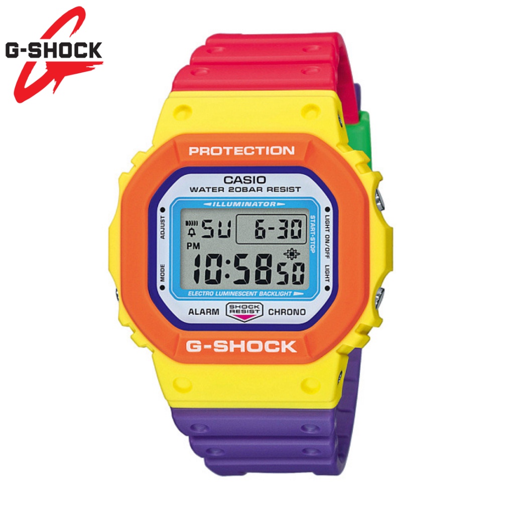 JAM TANGAN PRIA GSHOCK DW-5600E DIGITAL FULLSET AUTOLIGHT SPECIAL COLOR