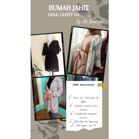Rumah Jahit Online By Alebeautique | Jasa Jahit Online