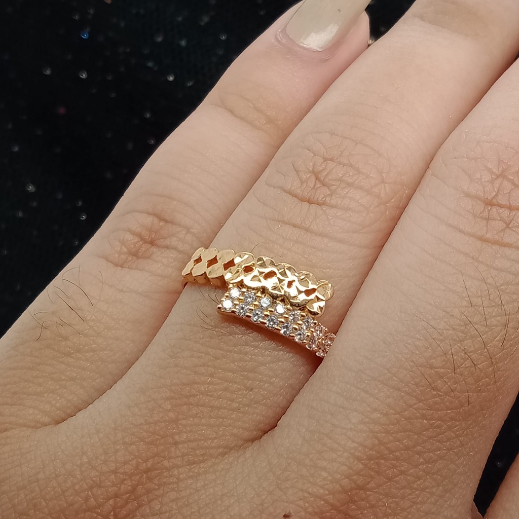 Cincin Emas 17K - 1.3 gr Kadar 750 - 333