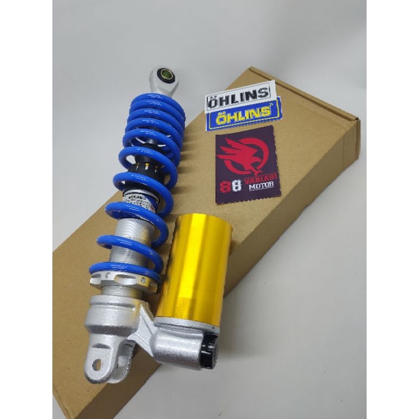 Shockbreaker Belakang Matic Beat Mio Scoopy 310MM Biru Tabung Bawah Free Stiker Olins - Shock Biru Tabung Bawah Matic Mio Beat Scoopy