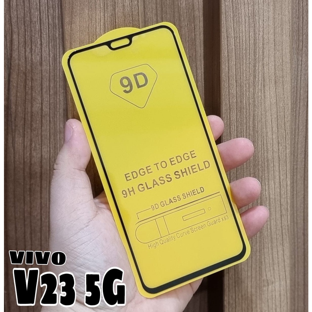 Tempered Glass Full Lem Vivo V23 5G 6.44 Inchi Pelindung Full Cover layar