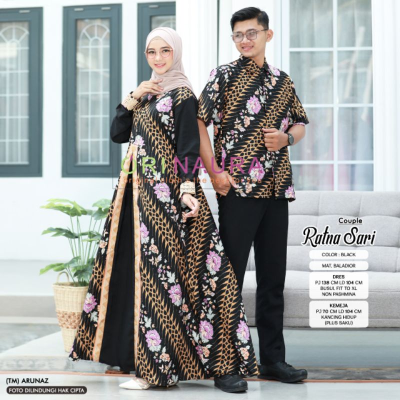 Ratna Sari Couple Baju Pasangan Muslim Baju Couple Muslim Baju Couple Kondangan By Ori Naura