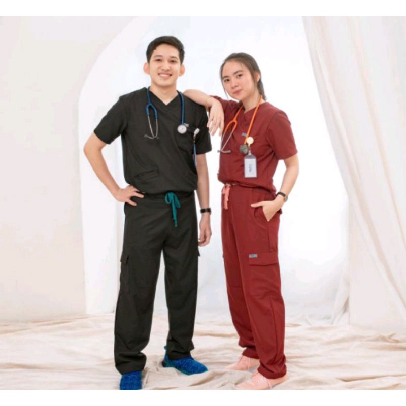 [ 1 Stel Baju Celana Topi ] Baju Oka OK Lengan Pendek Stelan Celana Cargo