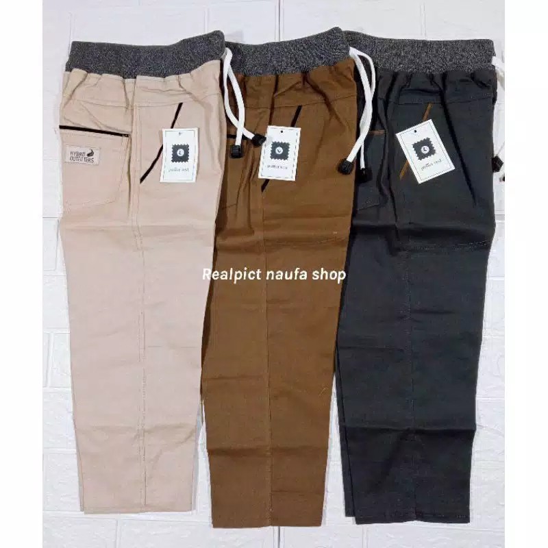 Celana Chino Panjang Chinos Cino  Anak Laki Laki Bahan Melar Stretch Kolor Murah Import 2 8 10 11 Tahun