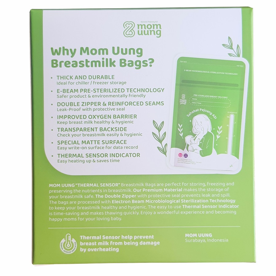 Mom Uung Breastmilk Bag with Thermal Indicator Momuung