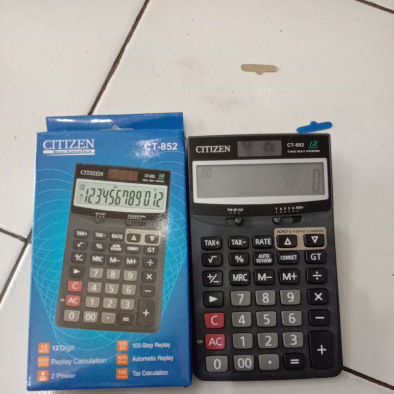 

kakulator citizen CT -852,12 digit, 2 power