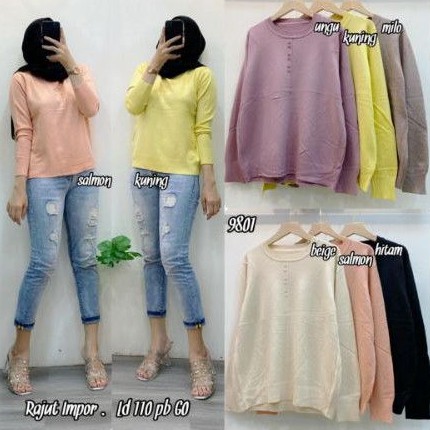 Kaos rajut import ld 110 cm