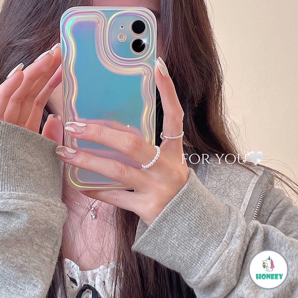 Soft Case TPU Ultra Slim Shockproof Warna Gradasi Laser Untuk IPhone 14 13 12 11 Pro Max