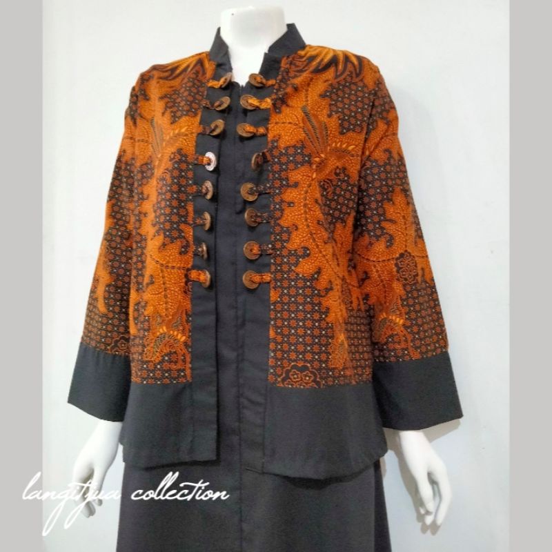 YESSI KOIN OUTER BATIK MOTIF KLASIK SOLO ASLI| VEST BLEZER BATIK FORMAL