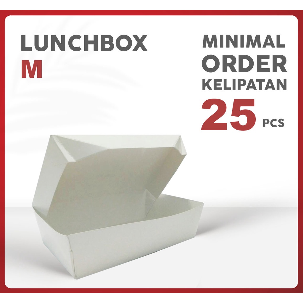 Kemasan Lunch Box Paper M - Kemasan Take Away Paper Size M - Packaging Makanan Premium