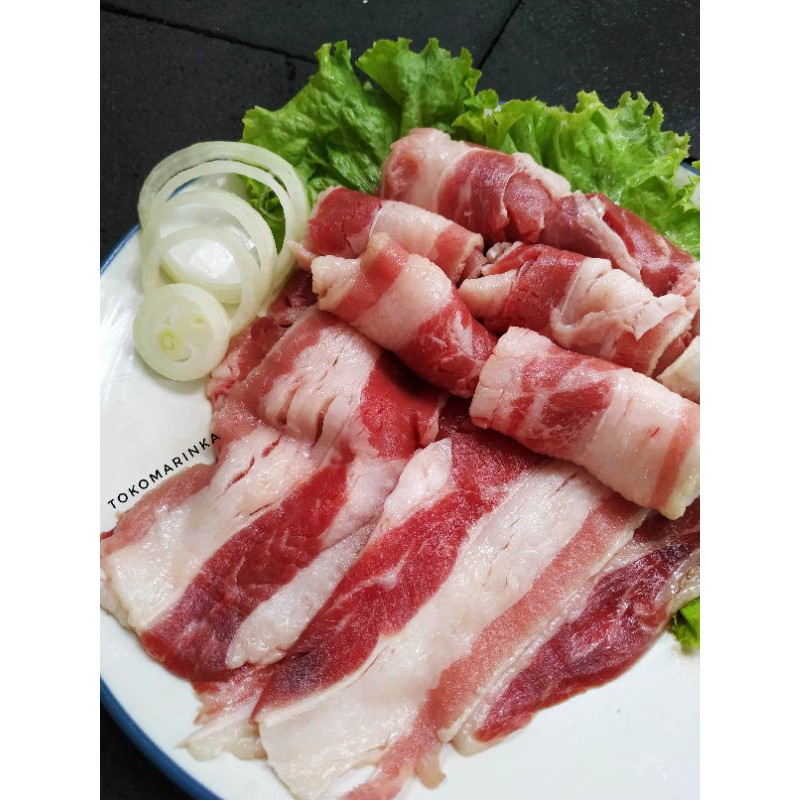 

Beef Slice Shortplate US Daging Slice 500 gr Kemasan Vacum