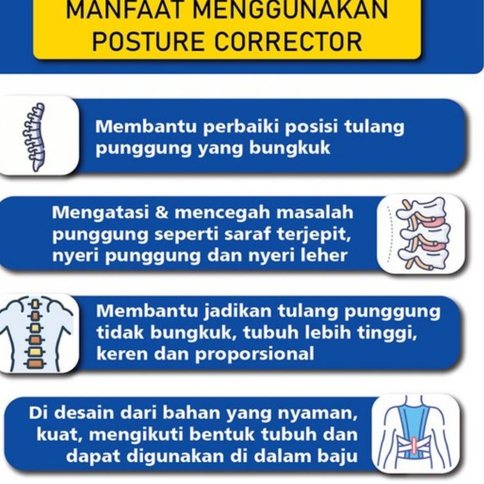 Get Product Penyangga Punggung Back Brace Support Belt Posture Corrector Korset Punggung Pria Wanita Magnetik