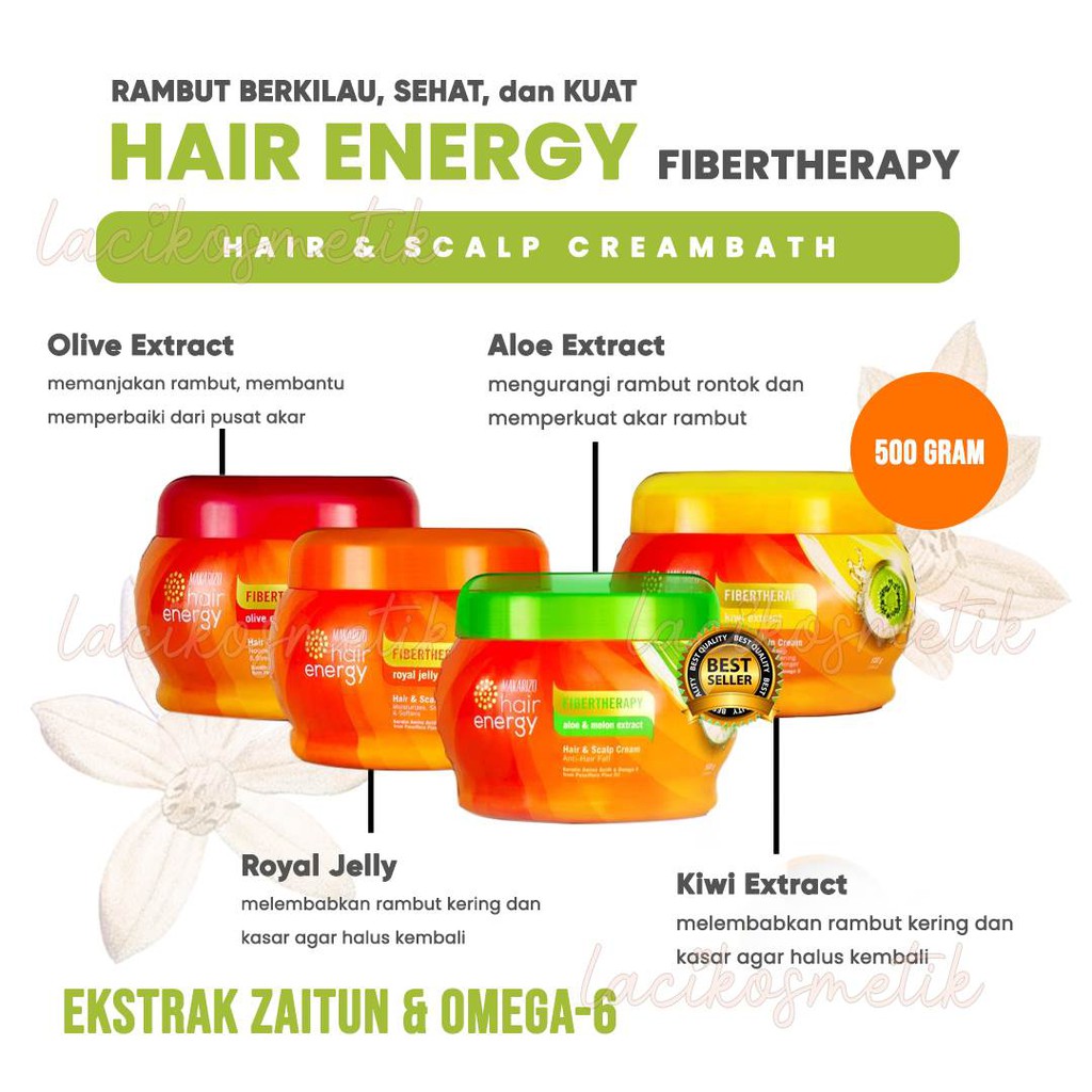 ✨LACIKOSME✨ [500GR] MAKARIZO HAIR ENERGY FIBERTHERAPY HAIR &amp; SCALP CREAMBATH