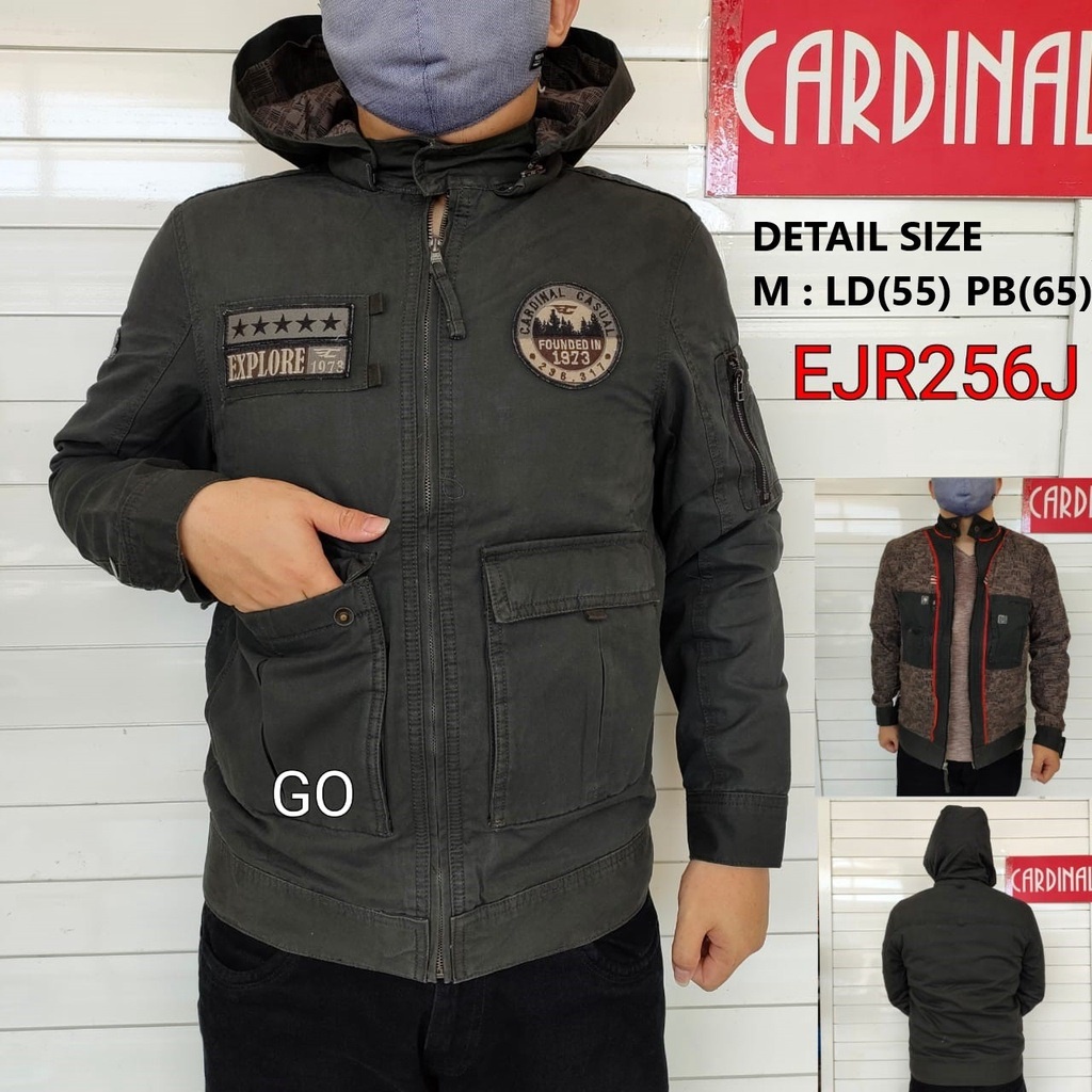 BB JKD CARDINAL JAKET KANVAS Cowok Casual Jaket Pria Outdoor Keren