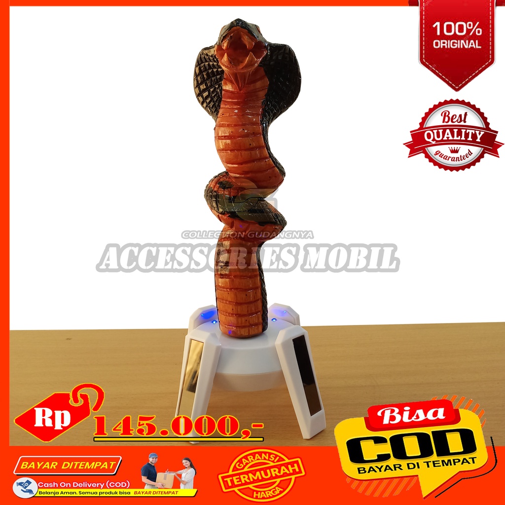 Tuas Perseneling Mobil Variasi Custom Kepala Cobra Hitam Cokelat