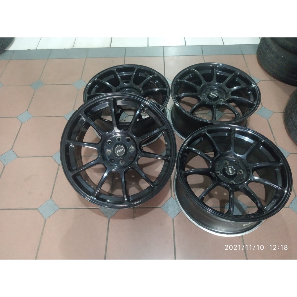 velg mobil racing ring 17x7,5 lubang baut 8x100-114 warna hitam