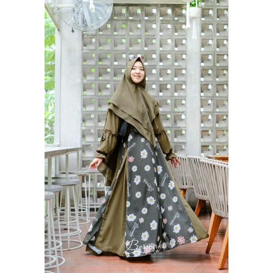 FAIZA SYARI ORI BERMERKS SYARI GAMIS CERUTY PRINTING GAMIS POLOS PREMIUM GAMIS BERMERKS