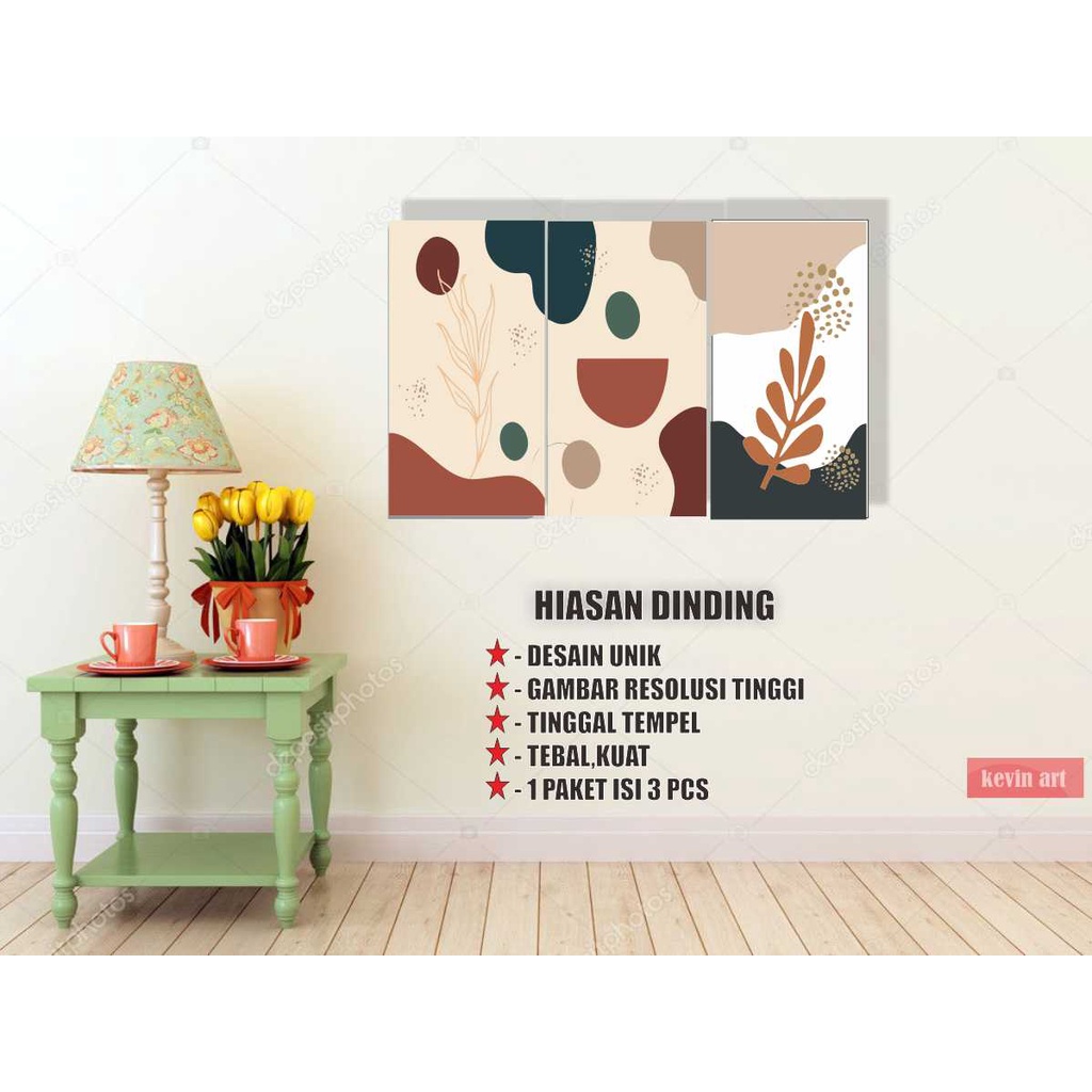 Hiasan dinding pajangan rumah aesthetic dekorasi kamar tropical nordic 1 set murah