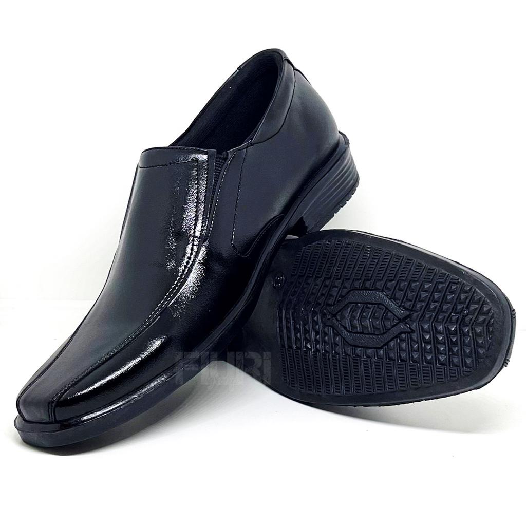 FIURI -  Sepatu Pantofel Pria Polos - Sepatu Kerja - Sepatu Kantor - Sepatu Pantofel Hitam