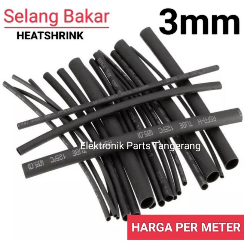 HEATSHRINK TUBE 3MM SELONGSONG BAKAR 3MM HEAT SHRINK 3MM HEAT SHRINK TUBE 3MM SELANG BAKAR 3MM SELAN
