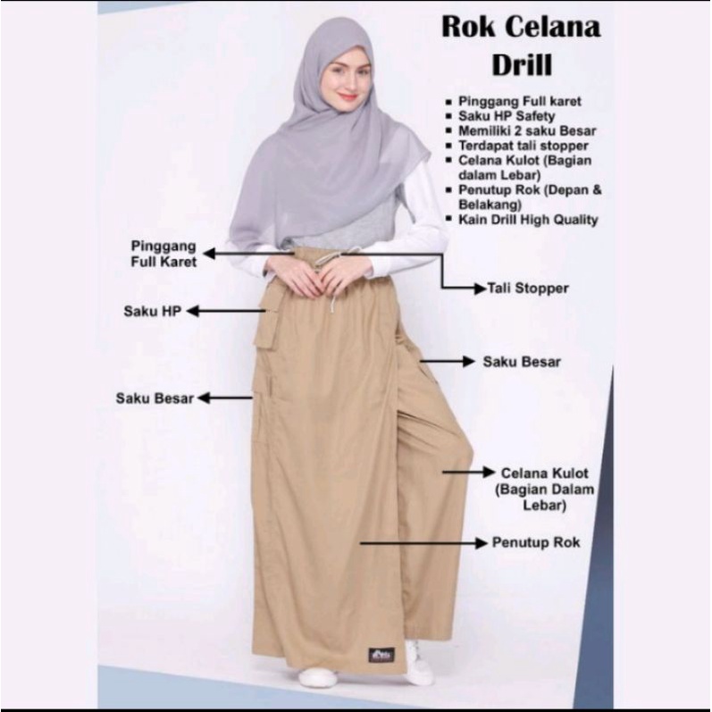 Rokcelana sporty/Rokcelana outdor/Rok olahraga wanita/Rokcelana drill