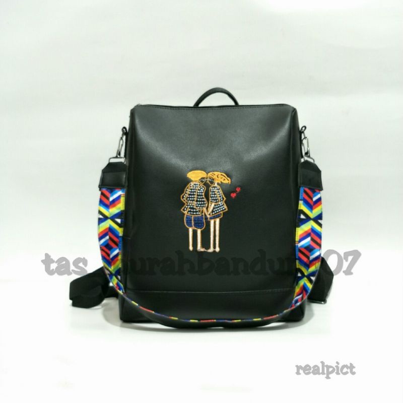 Tas Ransel Wanita Fashion Bordir Couple Ransel Wanita Korea Termurah