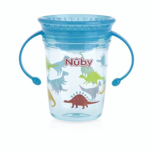 Nuby Tritan Wonder Cup Trainer With Handle Gelas Bayi 6m+ 240 ml (Tersedia varian karakter)