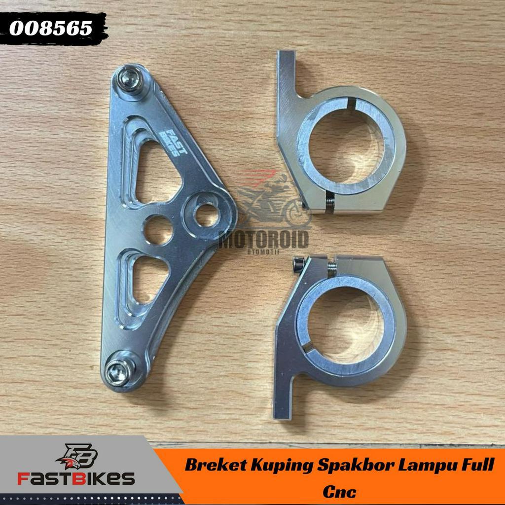 Breket Kuping Spakbor Fastbikes dudukan headlamp rx king harley vixion cb Lampu Full Cnc