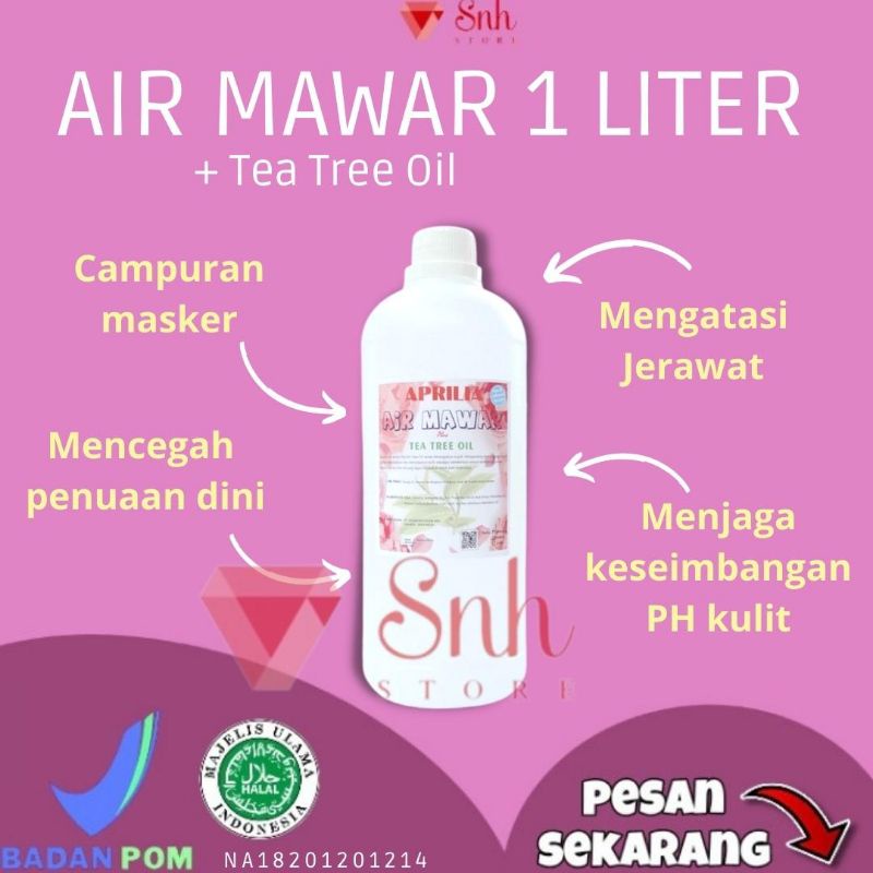 Air Mawar 1 Liter/Air mawar wajah/Air mawar viva/air mawar literan/face mist/toner mawar/toner glowing/perawatan wajah/masker muka glowing/masker muka bpom/masker muka bubuk/masker muka anak/masker muka komedo viral/serum sabun pemutih wajah glowing/