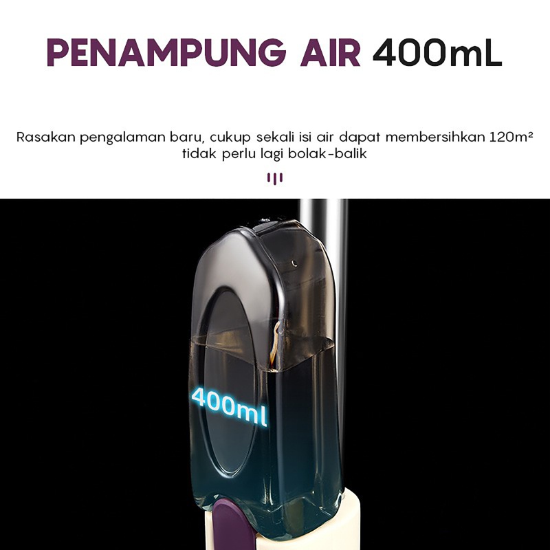 Alat Pel Lantai Isi Air Ultra Spray Mop Alat Pel water spray mop Otomatis Dengan Tangki Penampungan Air Alat Pel Lantai dengan Tabung Spray Penyemprot Otomatis Praktis