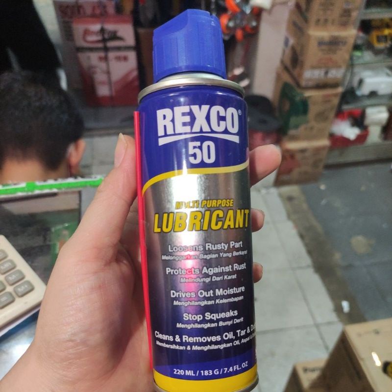 Multipurpose Lubricant Rexco 50 220ml/ cairan pembersih karat rexco