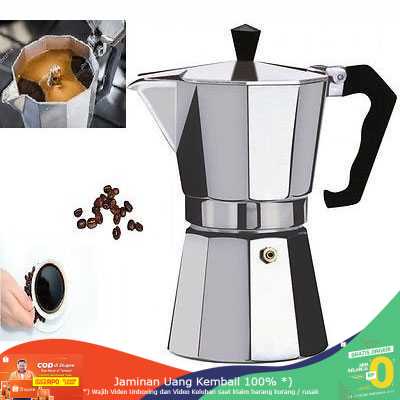 (BISA COD) RVOSTR  Espresso Coffee Maker Moka Pot Teko Filter - JF112