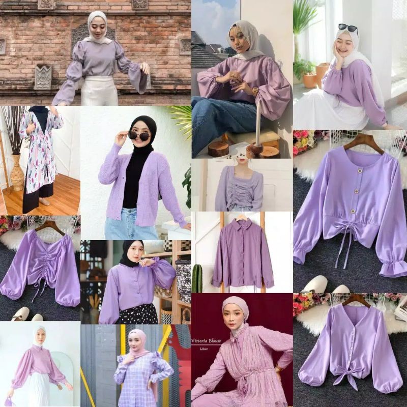 atasan LILAC / BAJU LILAC / ATASAN UNGU/ ATASAN CANTIK/BLOUSE MURAH