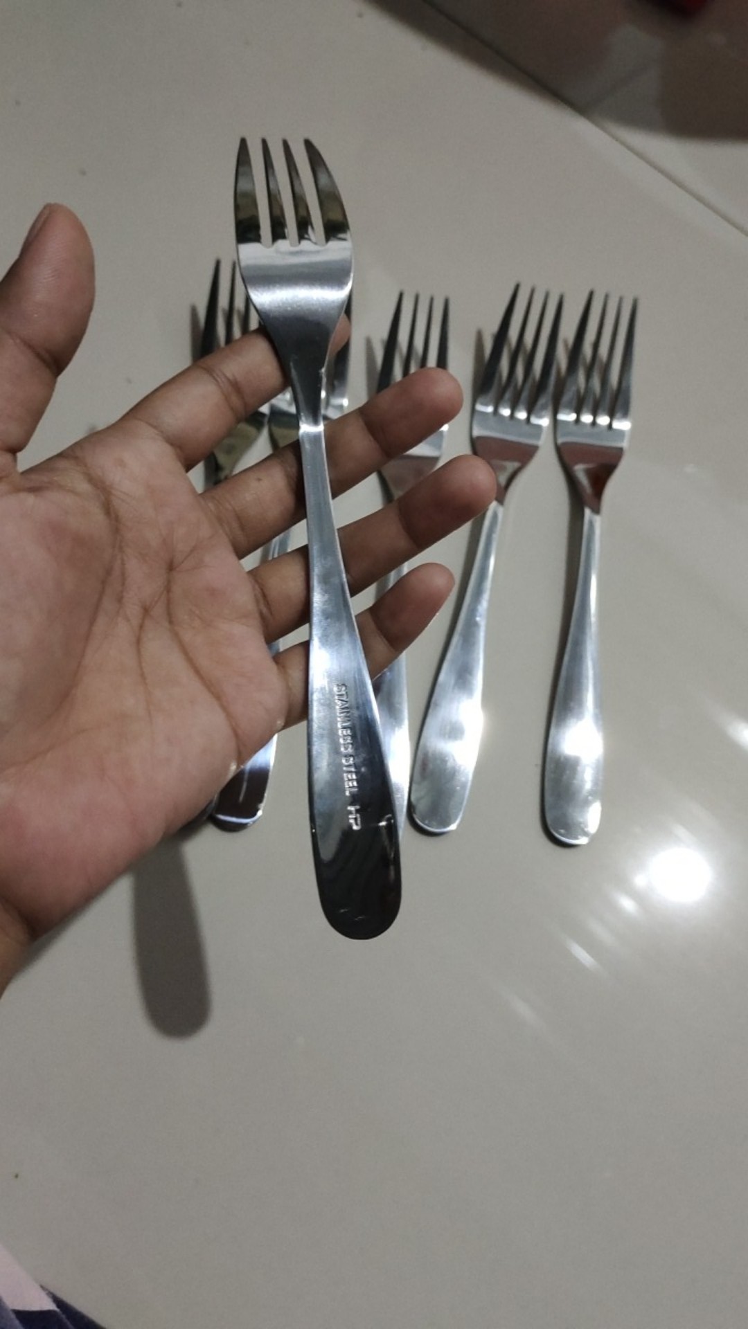 Garpu Makan Stainless / Garpu Polos Home Pro Premium Super Tebal 6 Pcs