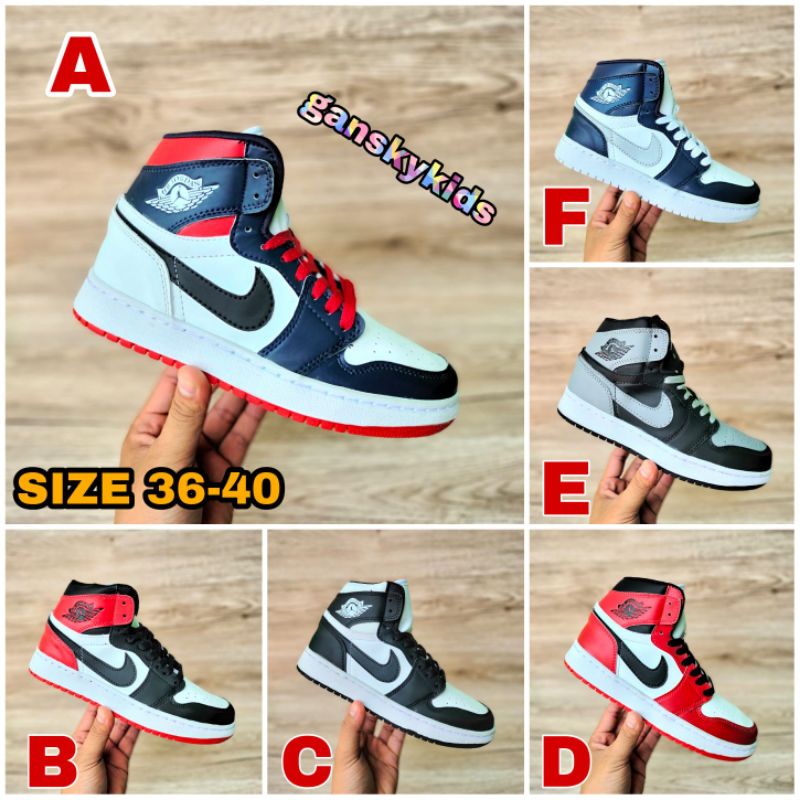 SEPATU JORDAN ANAK REMAJA 36-40 SEPATU ANAK LAKI LAKI 11 12 13 14 15 TAHUN