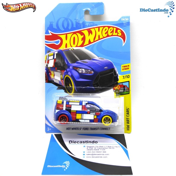 Hotwheels / Hot Wheels FORD TRANSIT CONNECT HW ART CARS Biru