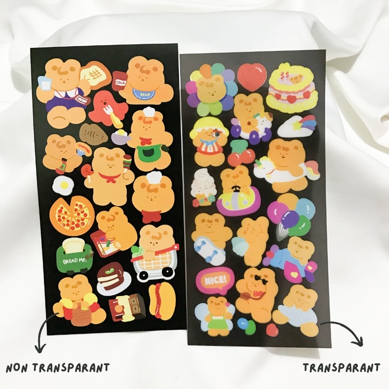 

1 Sticker Sheet Sticker Beruang Korea Ins sticker Deco DIY BUJO Journal Diary Scrapbook