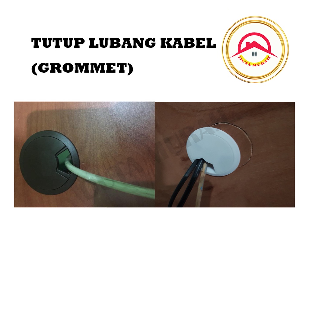 Tutup Lubang Kabel Grommet Plastik (1 pcs)