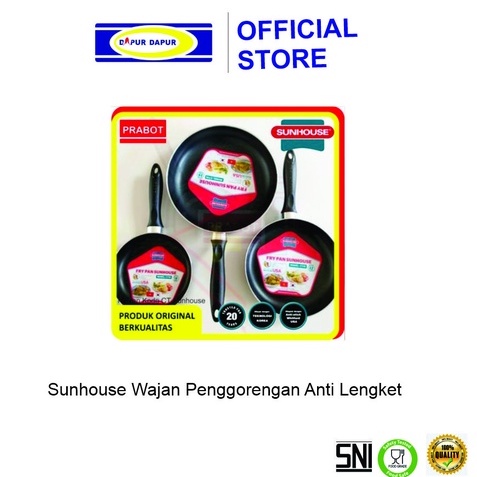 Sunhouse CT Ukuran 18 20 22 24 Sunhouse Wajan Penggorengan Anti Lengket Non Stick