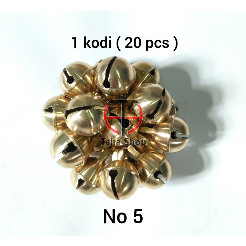 Jual 20 biji Klintingan No5 lonceng krincingan kuningan klinting