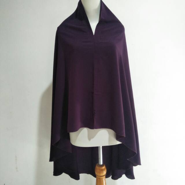 Daily khimar ungu tua