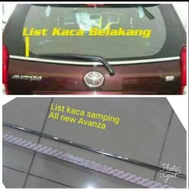 List kaca samping plus Belakang Mobil All New Avanza Xenia