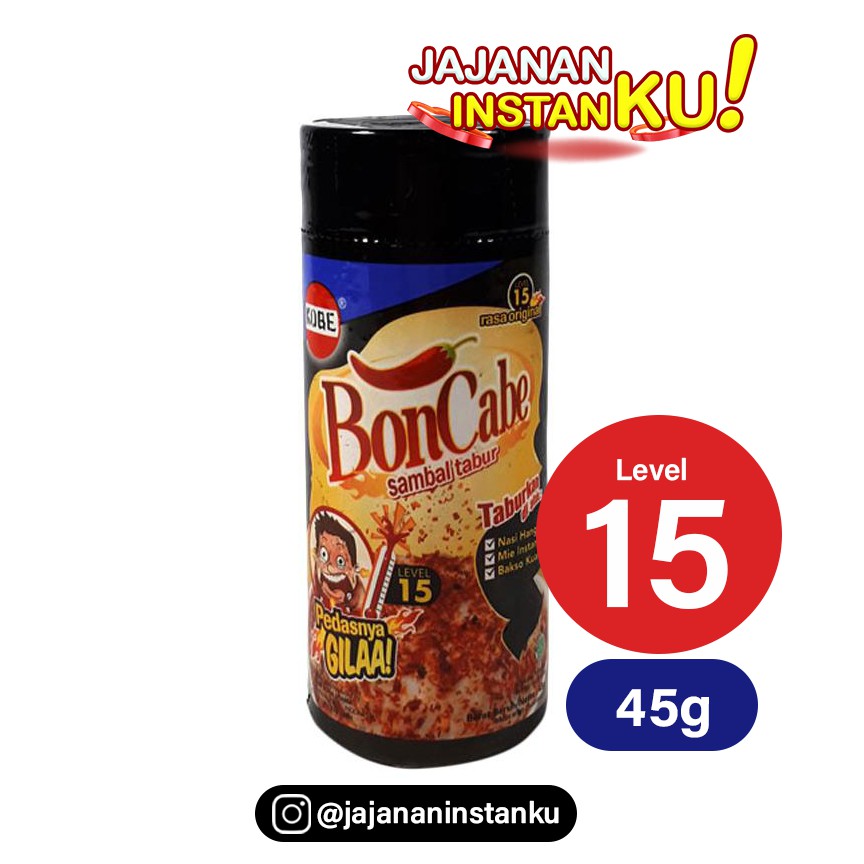 

BONCABE botol Sambal Tabur Kobe | Level 15 Original BOTOL Bon Cabe