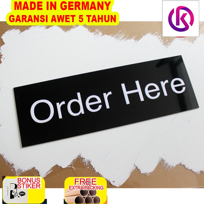 

Promo Order Here Sign Timbul | Sign Board Akrilik Timbul